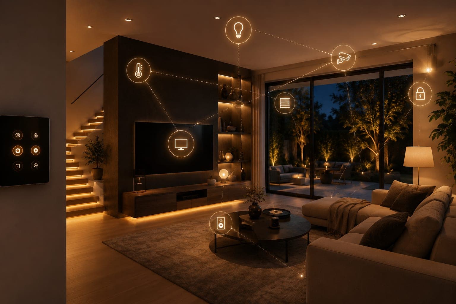 Interface de pilotage domotique Hestia Lights : confort et sécurité connectés